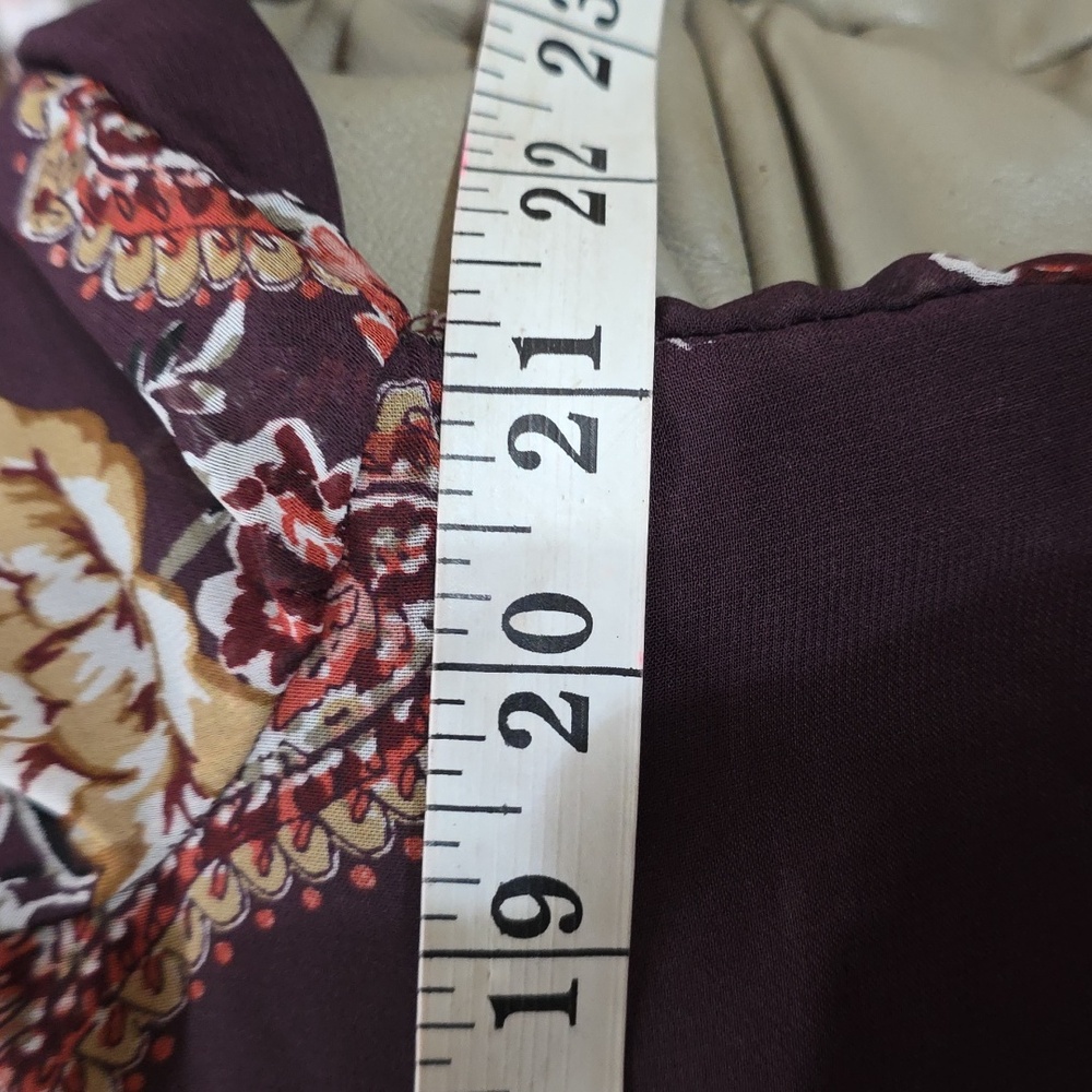 Signature By Robbie Bee Women's BoHo Dress Brown Fall Floral Lined Sz L EUC - Picture 12 of 14